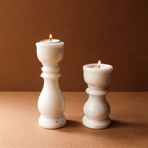 Pillar Candle Holder 4 Inches and 6 Inches By Chookho Marble – CHOOKHO ...