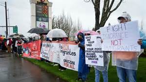 Groups rally for Day Without an Immigrant in Salem and Woodburn