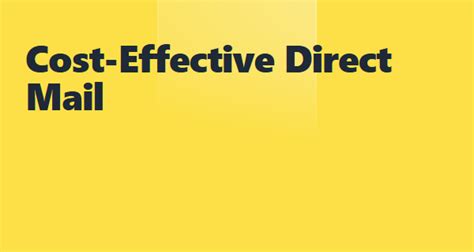 Direct Mail Cost 的图像结果