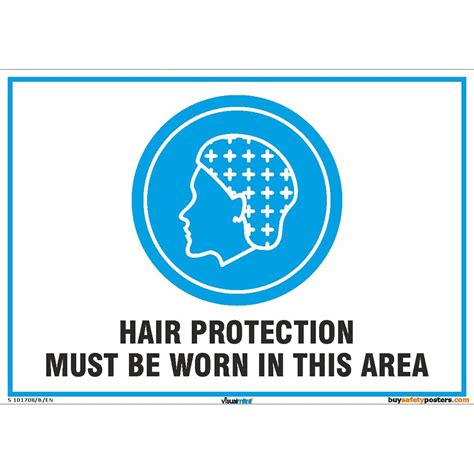 buysafetyposters.com -Hair Protection Must Be Worn In This Area Signs ...