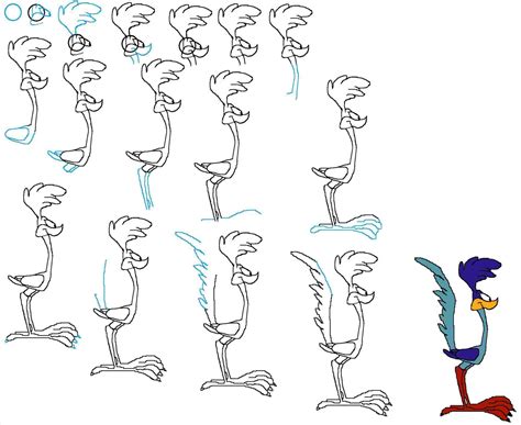 Road Runner Cartoon Drawing 的图像结果