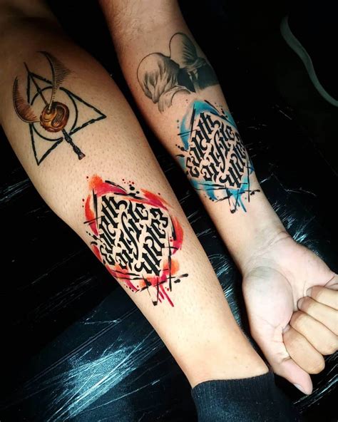 Ambigram Blessed Cursed Tattoo