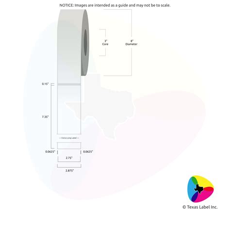 2.75" x 7.35" Blank Label Roll for Afinia L901/Afinia L901 Plus