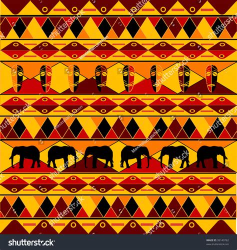 Traditional African Pattern Stock Vector 99140762 - Shutterstock