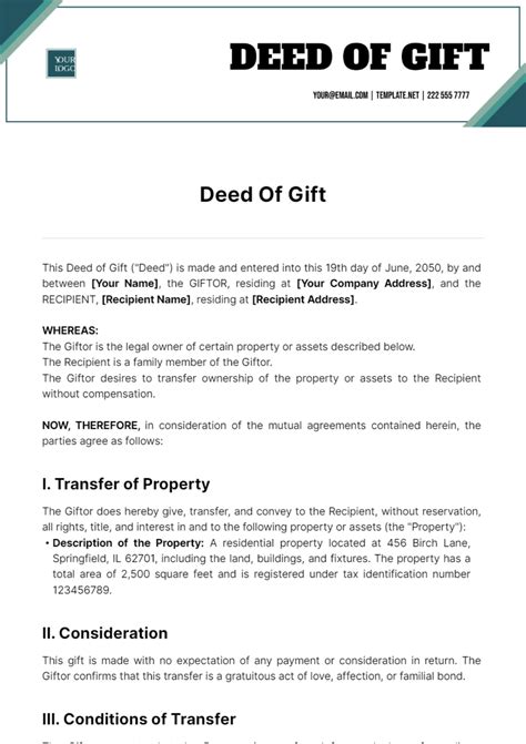 Free Gift Declaration Template to Edit Online