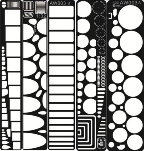 Genrc Alliance Model Works 1:32 Scale Scribing Templates #Aw003 ...