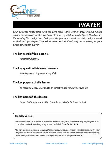 Image result for Study Format for Lesson On Prayer