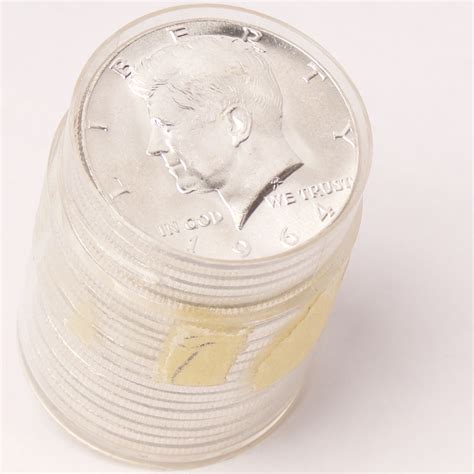 1964 Kennedy Silver Half Dollar Roll BU - Numismax