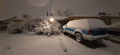 I know it's not much, but 2 inches of snow fell overnight in El paso Tx ...