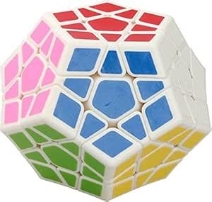Aden&Terry Magic Puzzle Cube Brain Teaser QiYi Megaminx Cube with White ...