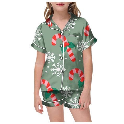 JIKNTTR Christmas Pajamas For Girls Fashion Cute Pajamas For Children ...
