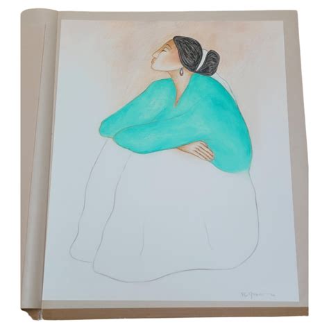 R.C. Gorman original oil pastel - 1986 For Sale at 1stDibs
