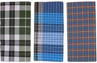 Comfy Men's Cotton Lungies (Multicolour, Free Size) - Pack of 5 ...