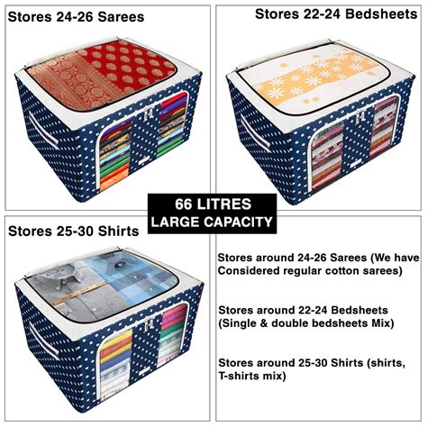UrbanStorie® Foldable Storage Boxes for your Clothes, Sarees, Blankets ...