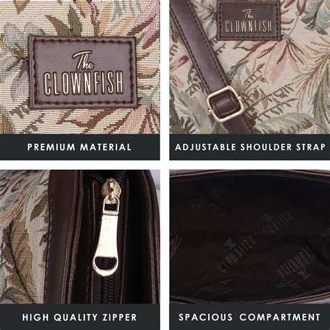 THE CLOWNFISH Flavia Series Sling for Women Tapestry Fabric & Faux ...