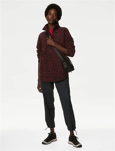Buy Half Zip Animal Print Fleece Jacket at Marks & Spencer