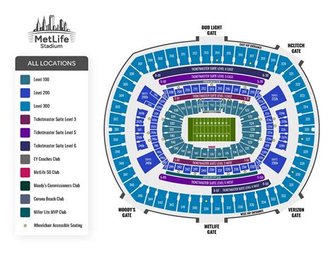Seating Charts | MetLife Stadium