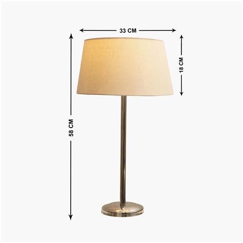 Buy HOMESAKE Contemporary Decor Beige Steel Table Lamp With Shade from ...