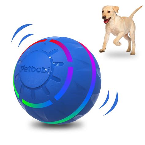 Petbobi Activation Bouncy Automatic Dog Ball, LED Light, USB ...