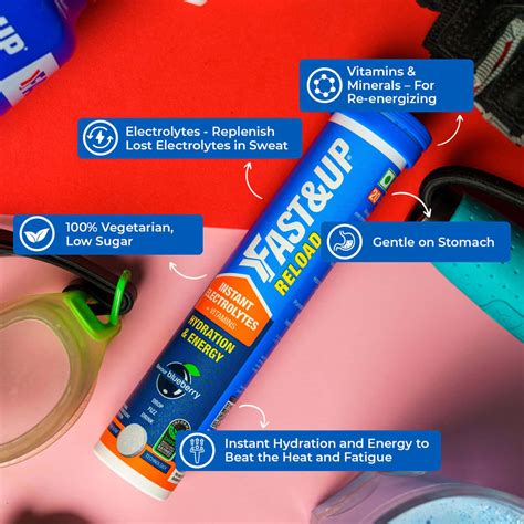 Buy FAST&UP RELOAD (15 LITRES) LOW SUGAR ENERGY DRINK - 60 EFFERVESCENT ...