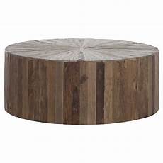 Circular Wood Coffee Table by Cyrano Reclaimed Wood Solid Drum Modern Eco Coffee Circular Wood Coffee Table