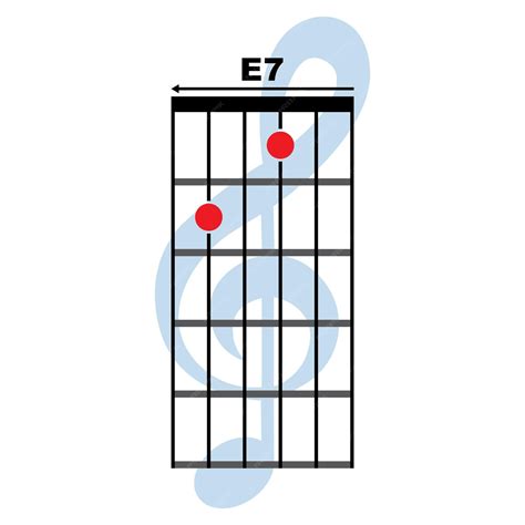 Premium Vector | E7 guitar chord icon