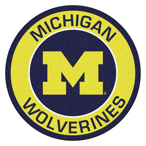 27" Yellow and Blue NCAA University of Michigan Wolverines Rounded Door ...