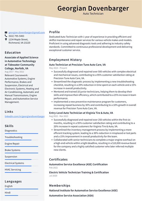 Image result for Auto Mechanic Resume Objective Examples