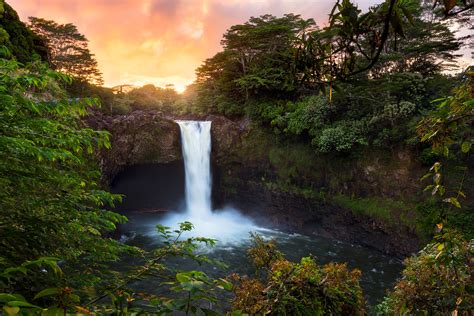 Rainbow Falls Sunset | Rainbow Falls State Park Big Island Hawaii ...