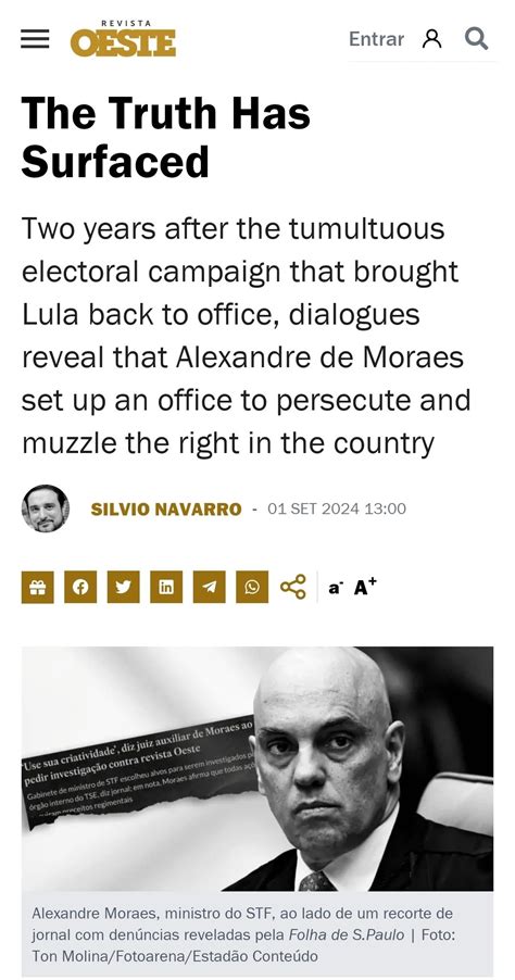 Congratulations to Revista Oeste for spreading the word in English to ...