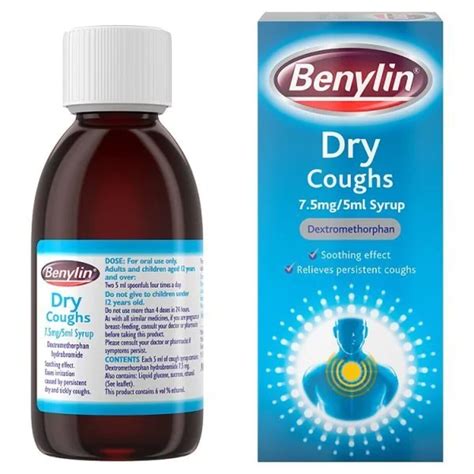 Benylin Dry Cough Syrup, 150ml – Fast, Soothing Relief for Dry Tickly ...