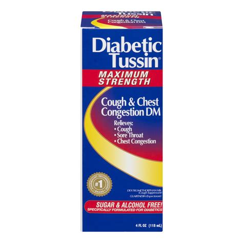 Diabetic Tussin Sugar Free Cough Syrup Maximum Strength Relief DM, 4 fl. Oz. – Walmart Inventory ...