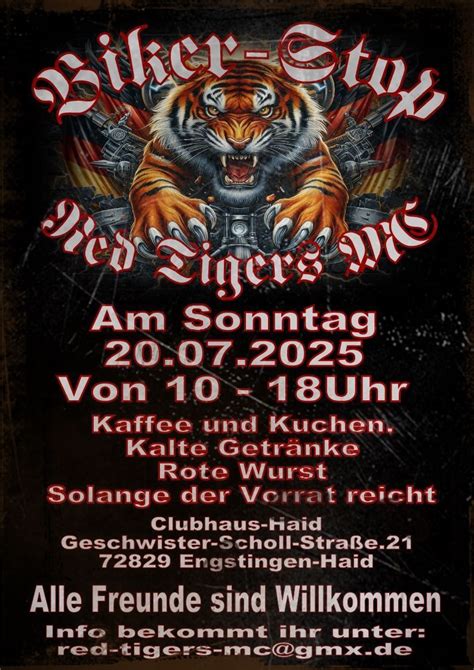 Biker-Stop im Clubhaus-Haid 2025, Red Tigers MC Germany, Reutlingen, 20 ...