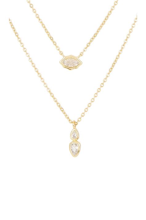 Luv AJ Stellar Bezel Charm Necklace Set in Gold | REVOLVE