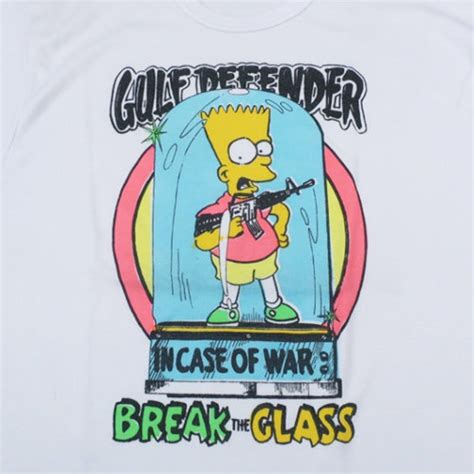 Vintage 90's The Simpsons War Bart Simpson Gulf Defender T-shirt ...
