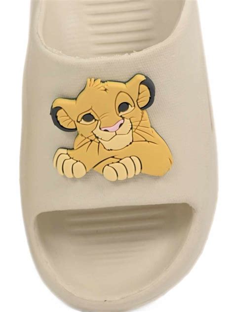 Lion King Simba & Logo Slides for Boys Beige – Yellow Bee – Yellow Bee ...