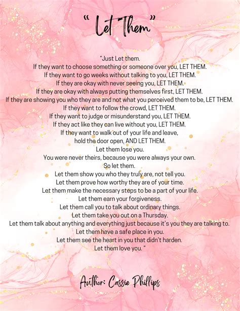 Free Let Them Poem Printable: Easy Download Now! - Printables for Everyone