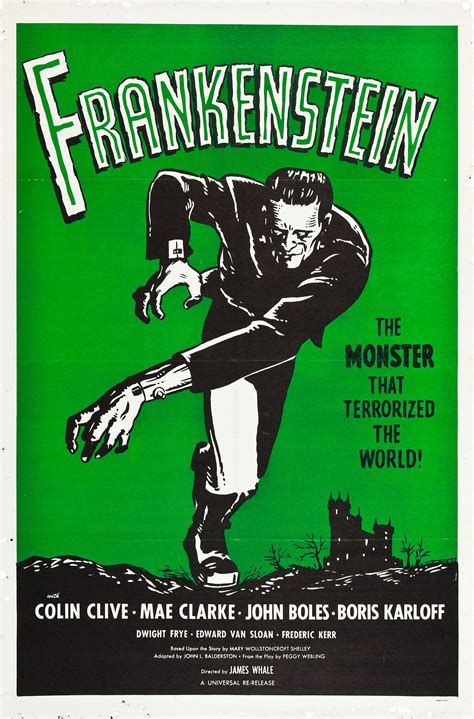 Frankenstein Vintage Horror Movie Poster, 1931 - http://retrographik ...