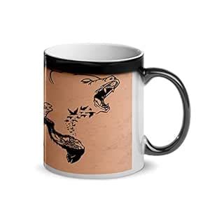 Buy exQuild Light Pink Ceramic Bhalu Design-3" Microwave Safe Milk ...