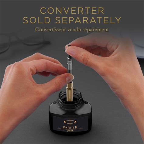 Buy Parker Fountain Pen Ink Bottle | Black QUINK Ink | 57 ml Fountain ...