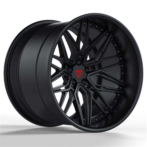 DEEP DISH 3-PIIECE FULLY FORGED WHEELS: RV-T081 BLACK RIMS