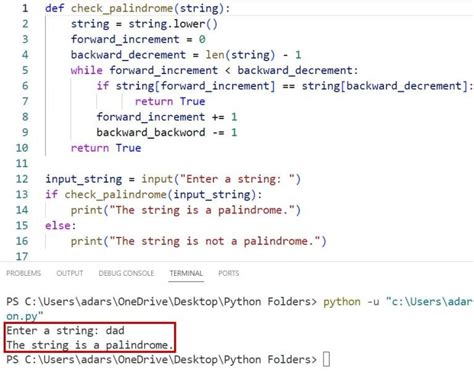 Image result for Enter a String and Check Is It a Palindrome or Not Python