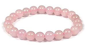 Buy Elite Crystal Products Rose Quartz Bracelet 8 mm Round Bead Crystal ...