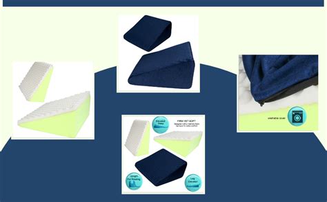 METRON-Double Comfort Layer Memory Foam Top Bed Wedge Pillow for Acid ...