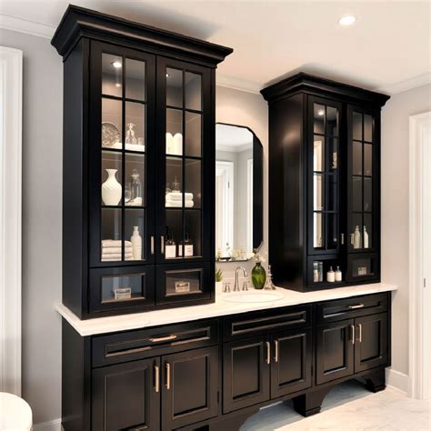 25 Bathrooms with Black Cabinets You Can Copy