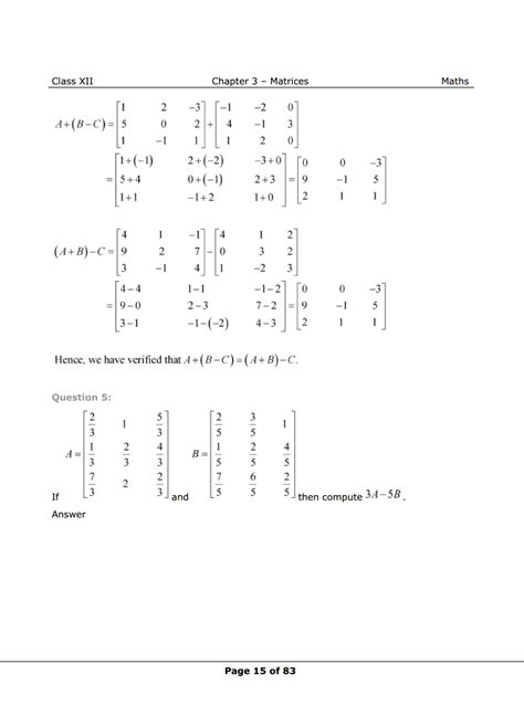 NCERT Class 12 Maths Chapter 3 Exercise 3.2 Solutions - Matrices