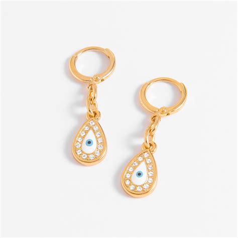 Aretes en baño de oro en forma de gota | Nice