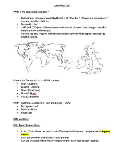 Image result for AQA a Level Maths Large Data Set Notes