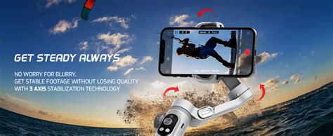 New IZI GO-X 3-Axis Smartphone Handheld Gimbal Stabilizer, OLED Display ...