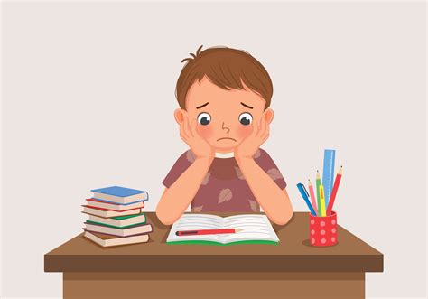 Child Doing Homework Clipart